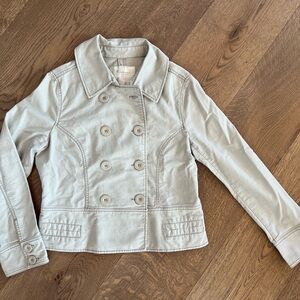 Maurices vintage style Women's Beige Button-Up Blazer/Jacket Size L